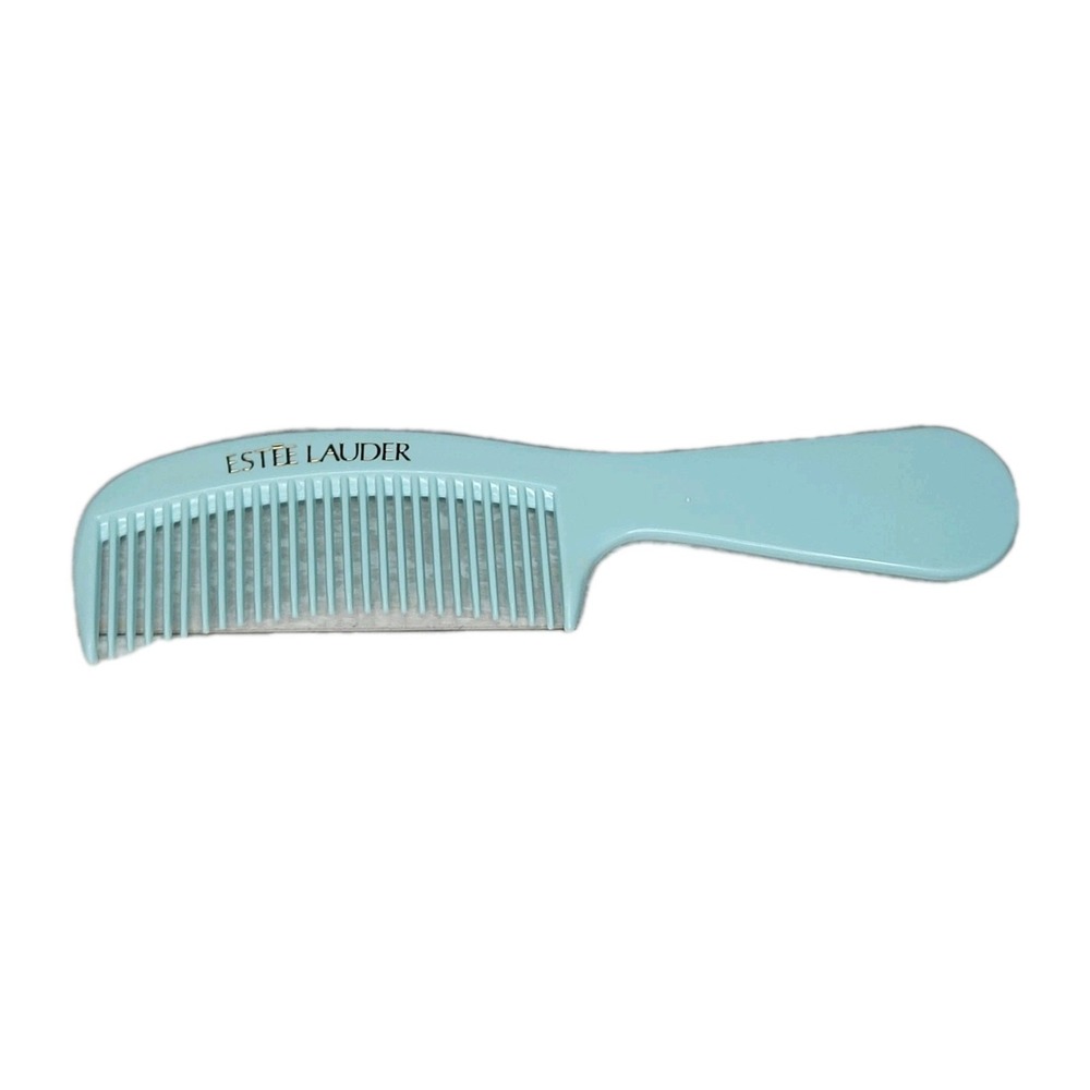 Estee Lauder Comb Small Travel Purse Blue Green 6.5" Vintage Pre-owned